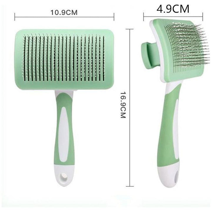 Cat Comb One-click Cat Brush Automatic Pet Hair Remover Pet Grooming Open Knot Comb for Cats Grooming Handle Brush Pet Supplies - Jointcorp