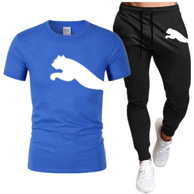 Men's Suit Fashion Sportswear Men's Short Sleeve T-shirt + Tracksuit Men's Casual Men's Wear Men's Jogging Suit