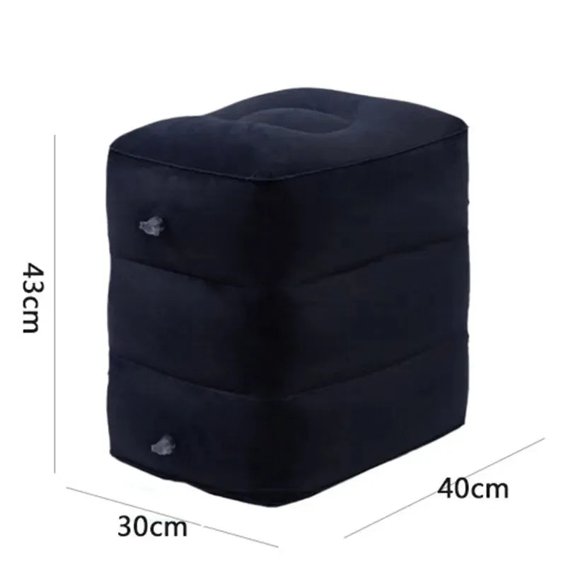 Travel Inflatable Three-layer Adjustable Foot Pillow Inflatable Footrest Sleep Sit Long-distance Train Car Foot Rest Footstool
