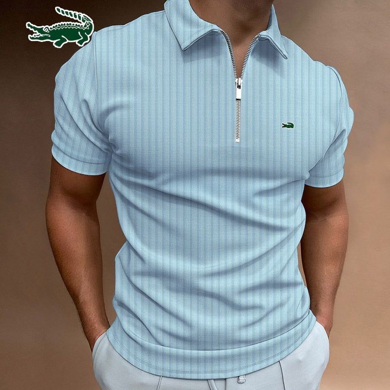 Men's Polo Shirt Fashion Stripe Short Sleeve