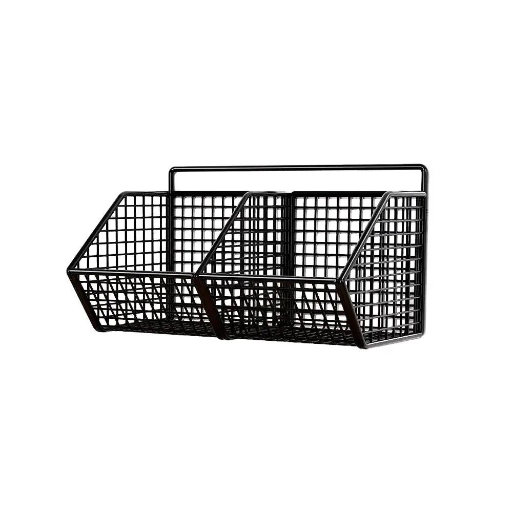 Wrought Iron Kitchen Ginger Garlic Separation Storage Baskets Cosmetic Punch-Free Drain Storage  Box Bathroom Rectangular Basket