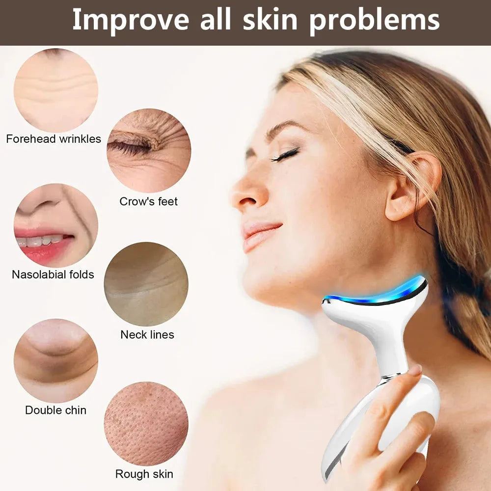 Massager for Face Lifting Facial Massagers EMS Neck Eye Massage Instrument Vibrator Microcurrents Red Light Therapy Anti Wrinkle