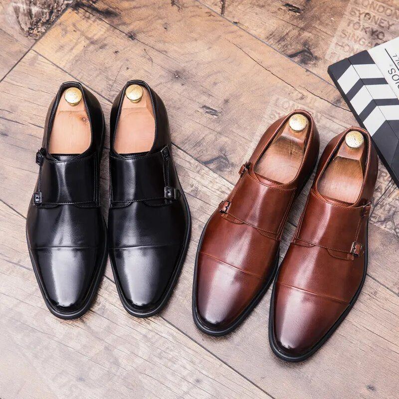 Men Oxfords Shoes Genuine Leather Luxury Men Dress Shoes Lace Up British Business Casual Shoes Men Wedding Shoes Chaussure Homme