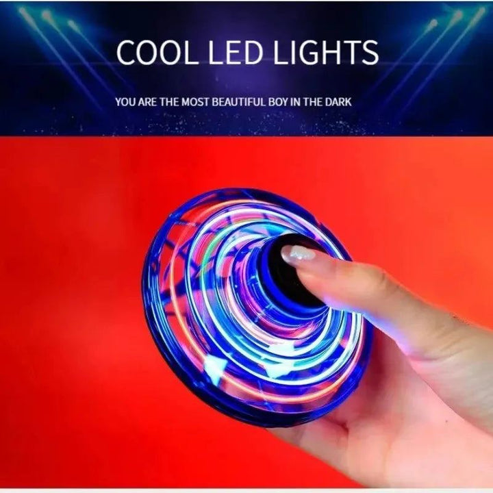 New Mini Drone LED UFO Type Flying Helicopter Spinner  Fingertip Upgrade Flight Gyro Drone Aircraft Toy Adult Kids Gift
