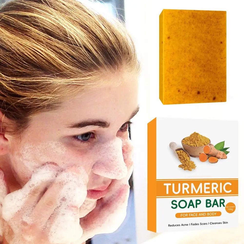 Turmeric Soap Face Cleansing Anti Acne Whitening Skin Lightening Face Remove Pimples Lightening Ginger Handmade Soap 100g
