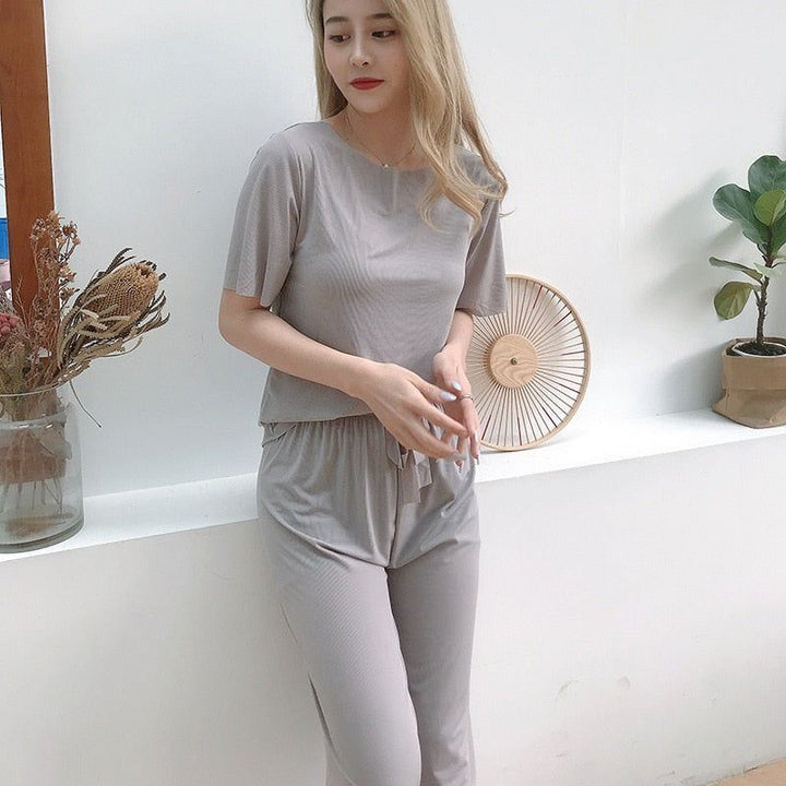 Pajamas Two Pieces Set Home Wear Nightwear - Jointcorp