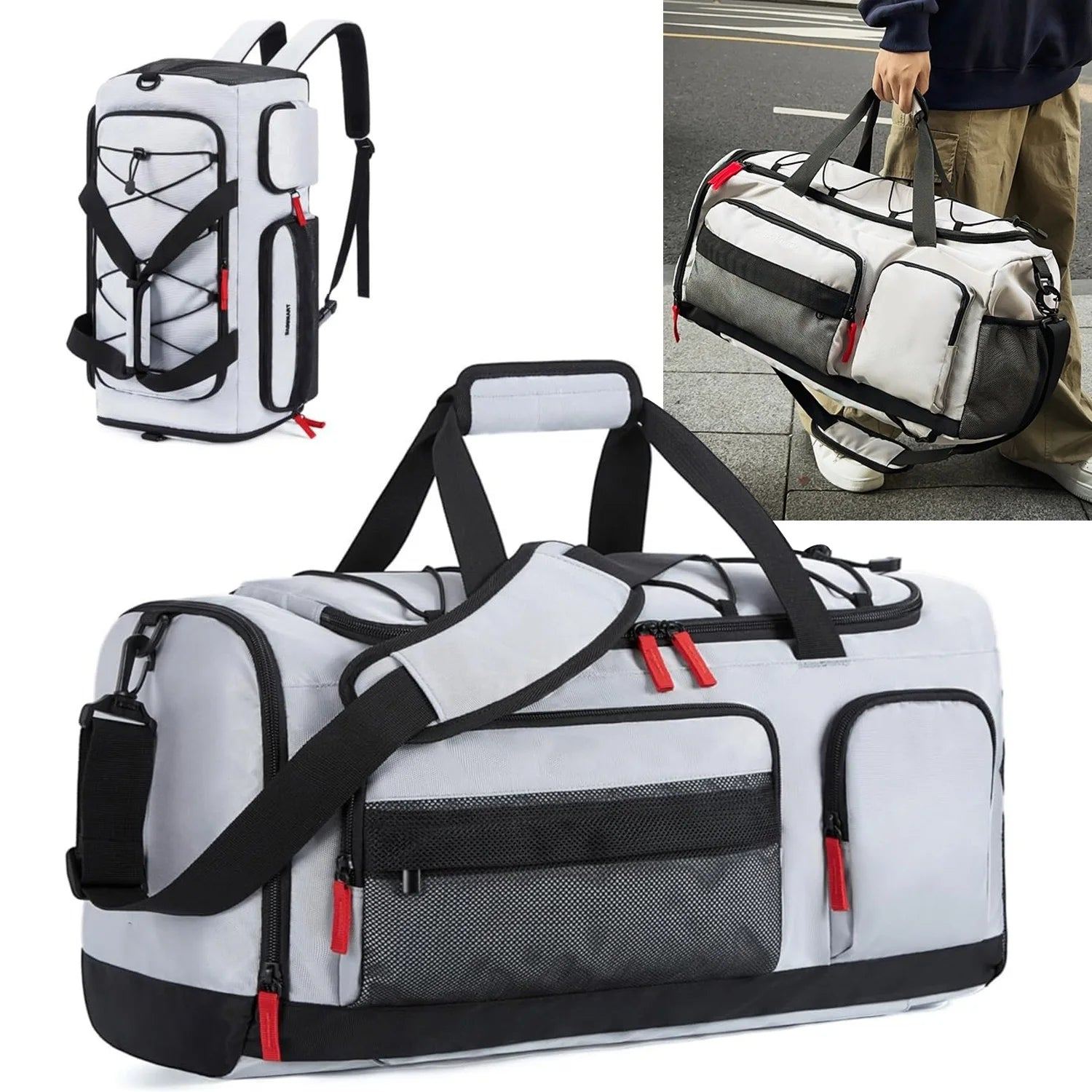 Yoga Travel  Gym Backpack Luggage Bag for Women Men Fitness Training Dry Wet Shoes Pocket Outdoor Sports Swimming Daypack Bag
