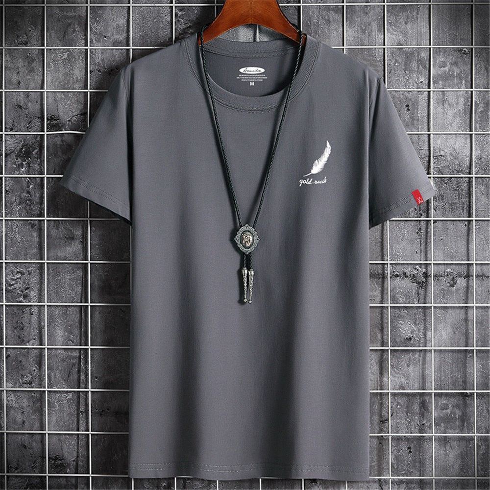 T-shirt Round neck printed Top Summer for men Short Sleeve Cotton Men's T-shirt Simple Fashion Top - Jointcorp