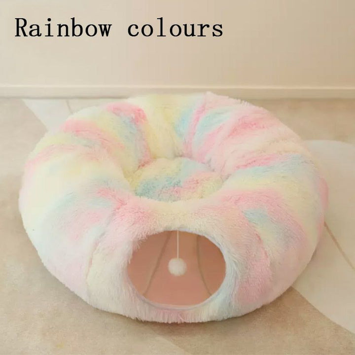 2 In 1 Round Cat Beds House Funny Cat - Jointcorp