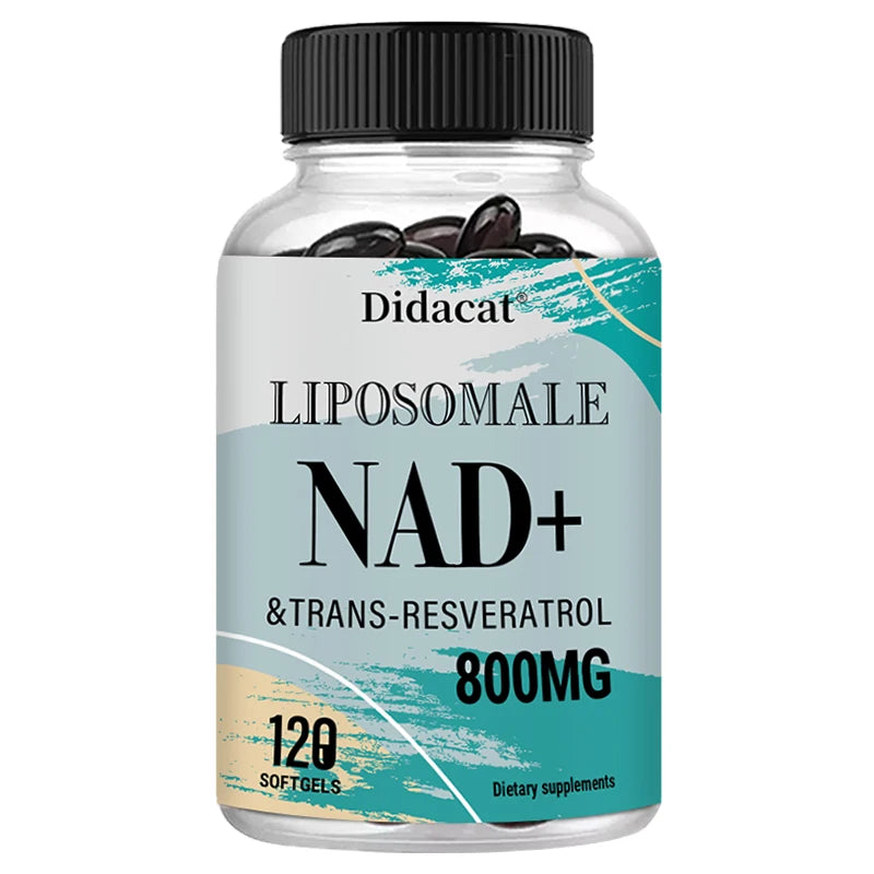 Liposomal NAD+ with Trans-Resveratrol Supplement - High Dose 800mg for Optimal Absorption - Supports Heart, Cell & Muscle Health