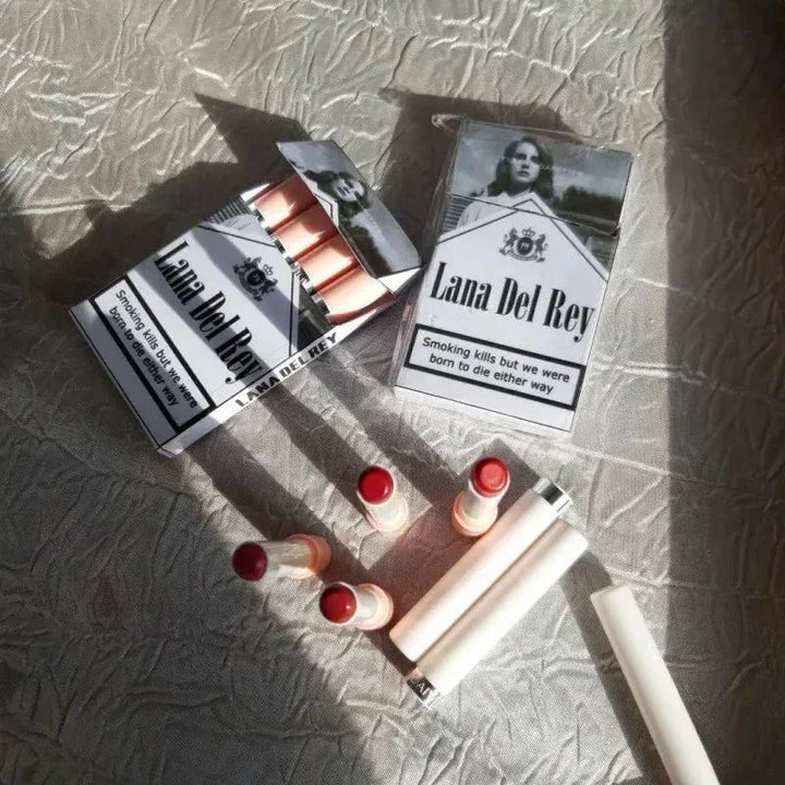 10 PCS Lana Del Rey Lipstick Matte Non Stick Cup Lip Gloss Smoke Pipe Lip Gloss Set Velvet Liquid Lipstick European Makeup