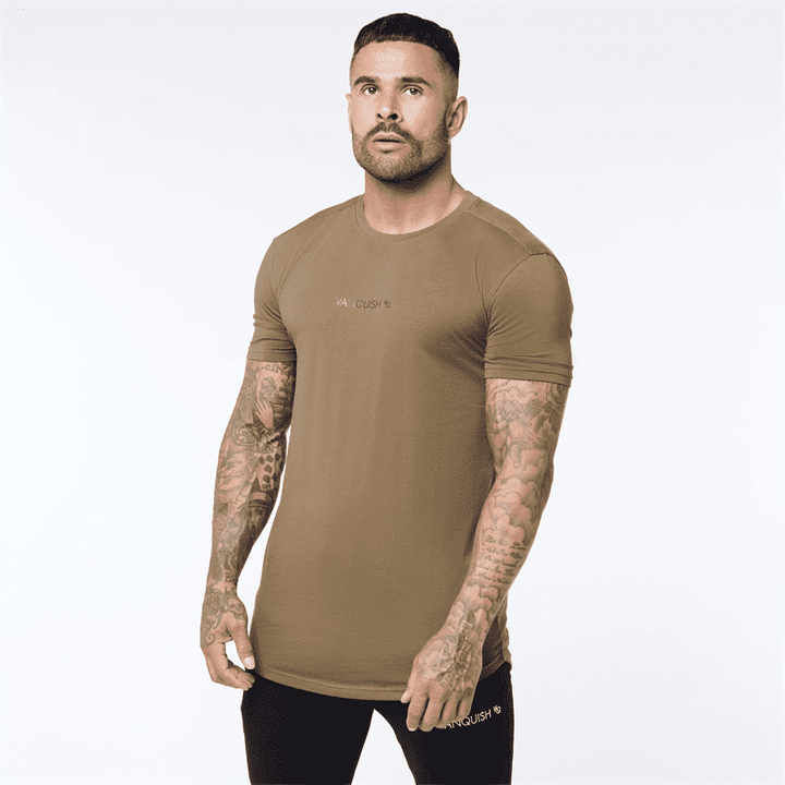 Men's T-shirts Cotton round neck slim Gym Sports Fitness T-Shirt Fashion Men's Clothing - Jointcorp