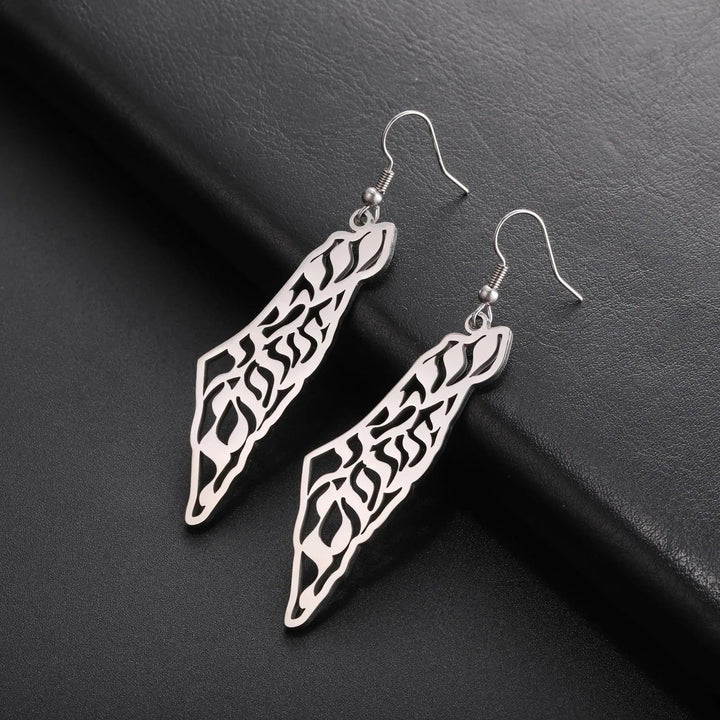 LIKGREAT Fashion Hollow Geometry Drop Earrings Simple Cute Steel Color Long Earrings For Women Men Jewelry Party Gifts Wholesale