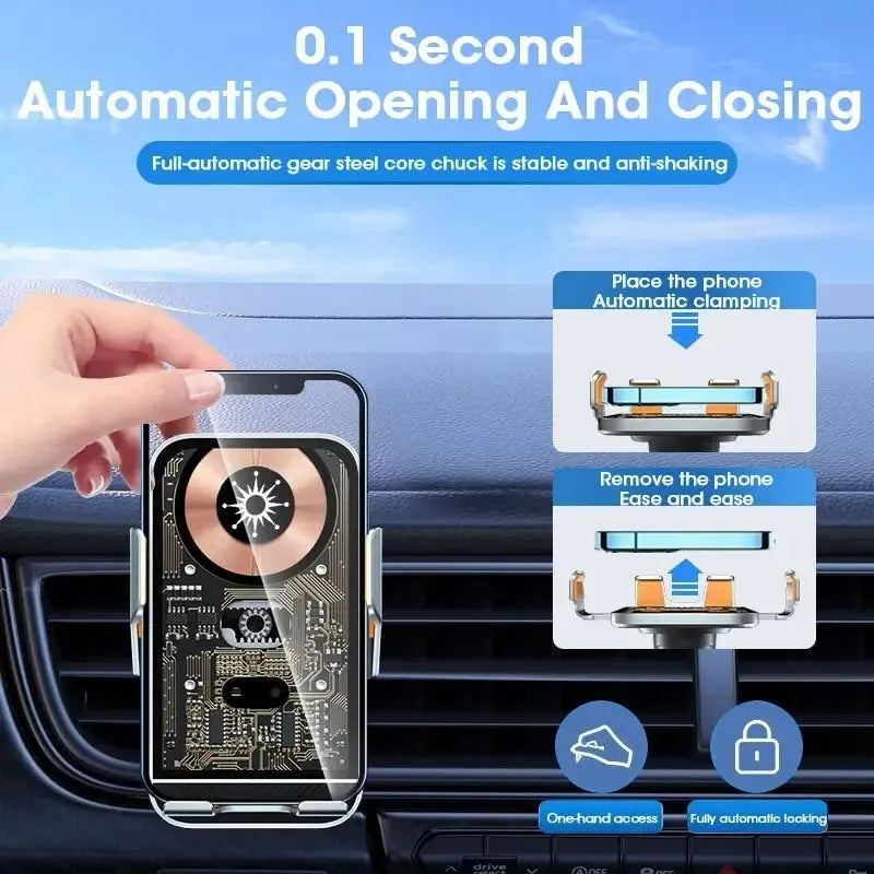 Car Wireless Charger Auto Car Mount Phone Holder