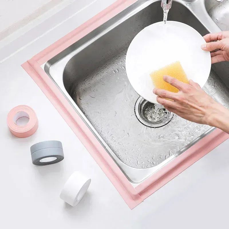 2023 New Bathroom Kitchen Shower Sink Bath Sealing Strip Tape Caulk Strip Self Adhesive Waterproof Wall Sticker Sink Edge Tape