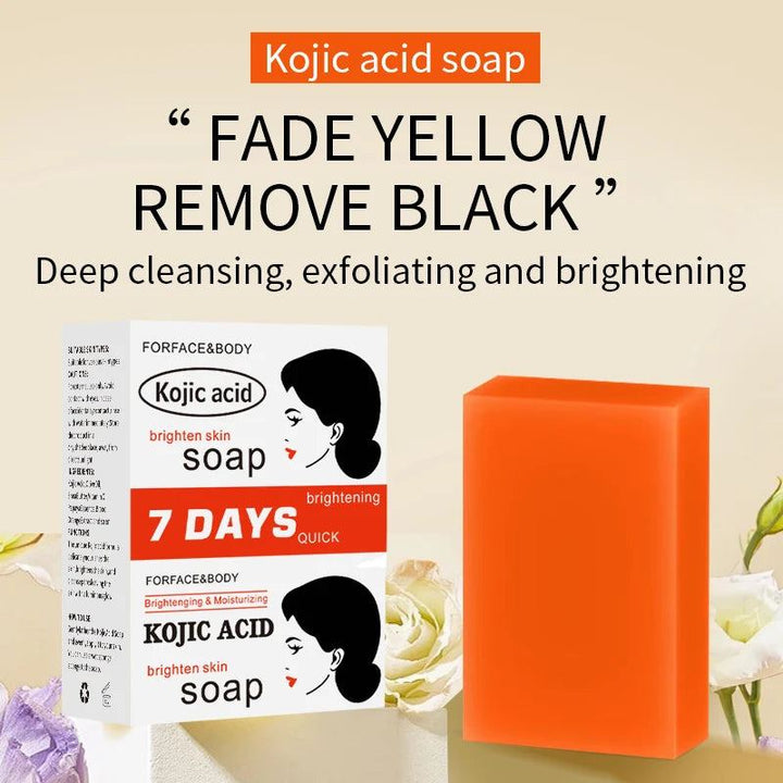 Kojic Acid Soap, Turmeric, Vitamin E Cleansing Soap, Fragrance Soap, Body Bath Soap, Brightens Skin Tone, Improves Dullness