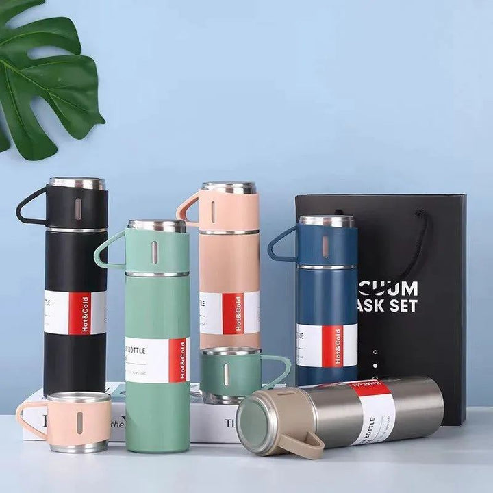 304 500ML Stainless Steel Vacuum Insulated Bottle Gift Set Office Business Style Coffee Mug Thermos Bottle Portable Flask Carafe