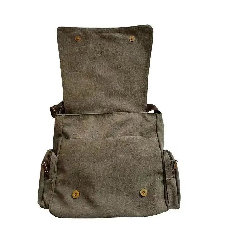 Women Canvas Messenger College and Junior High School Students' Backpacks Single Shoulder Travel Large Capasity