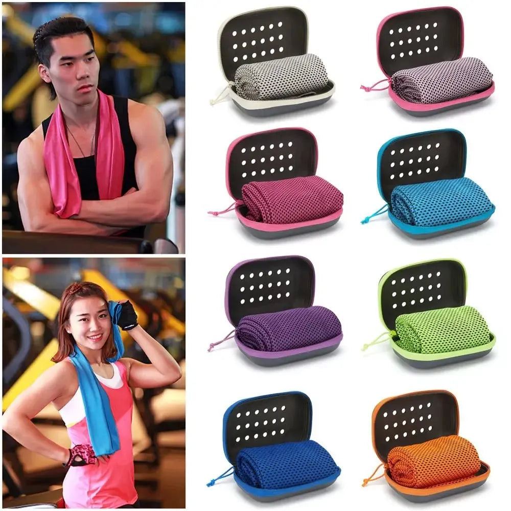 EVA Boxed Microfiber Quick Drying Camping Fitness Cool Towel Cold Sports Towel Sports Cooling Ice Towel