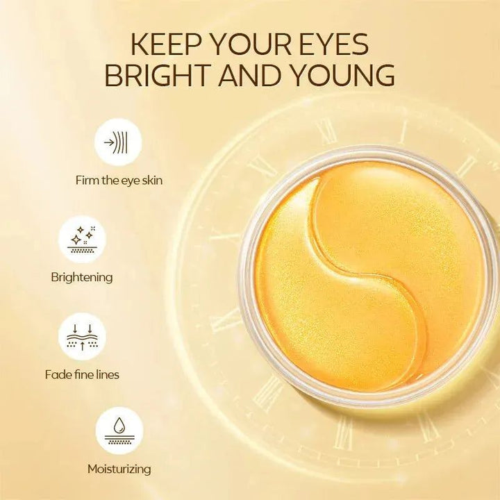 2024 LAIKOU Golden Snail Eye Mask 50 pieces, eye care, moisturizing, moisturizing and nourishing eye mask
