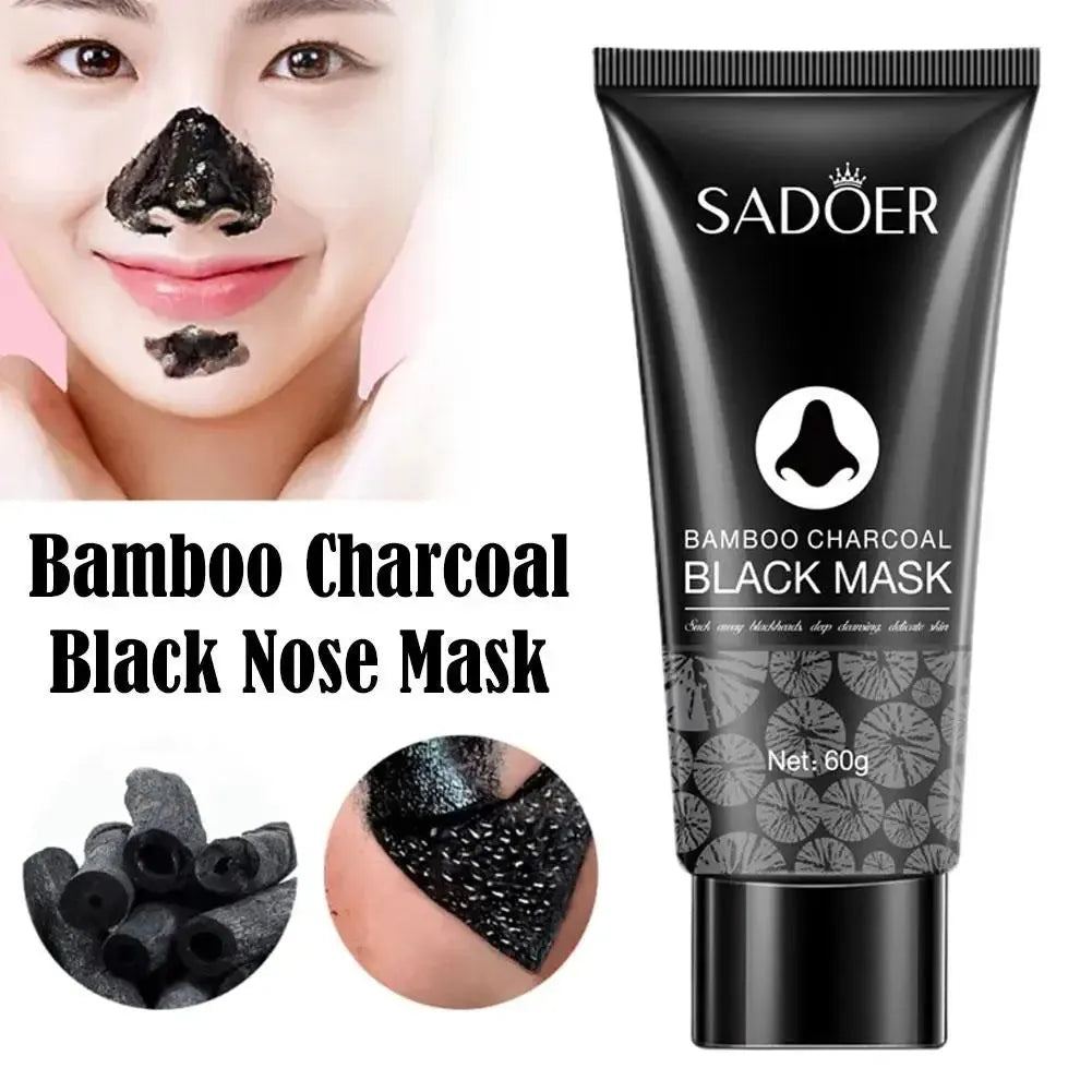 Blackhead Removal Face Mask Unisex Nose Mask Bamboo Charcoal Pores Dirt Remove T-zone Deep Cleansing Peel-Off Mask Skin Care