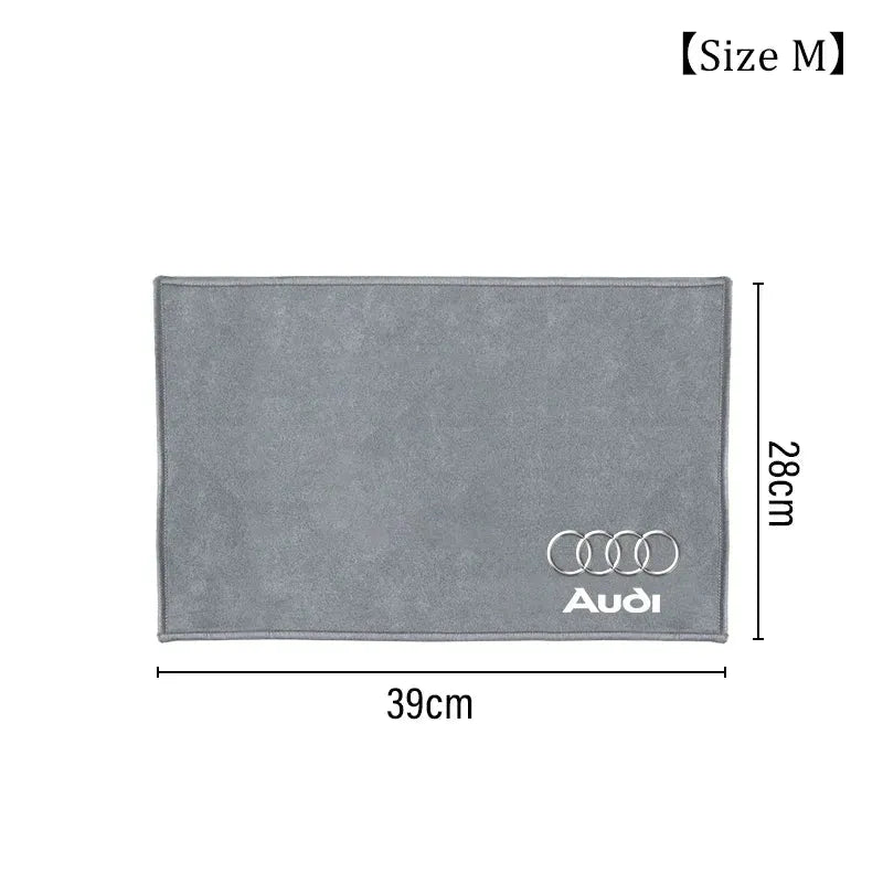 1pcs Car badge Care Cloth Microfiber Towel Car Cleaning For A4 B5 B6 A3 8P 8V 8L A5 A6 C6 C5 A1 A7 A8 Q2 Q3 TT Auto Accessories