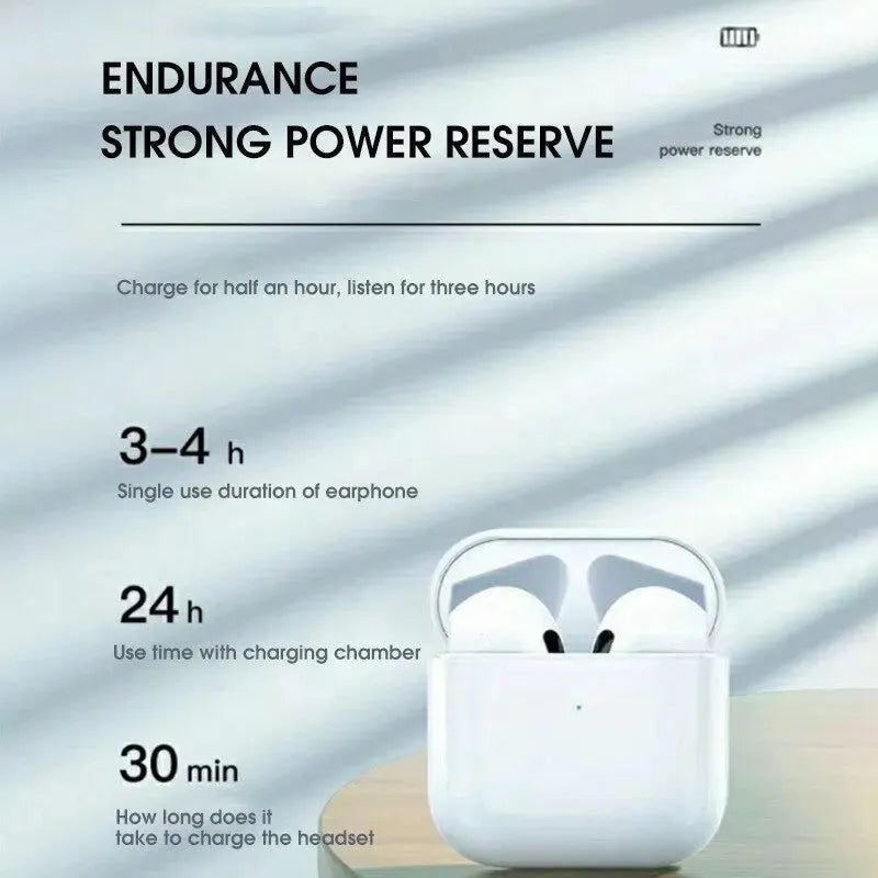 Pro 4 TWS Wireless Headphones Earphone Bluetooth-compatible 5.0 Waterproof Headset with Mic for Xiaomi iPhone Pro4 Earbuds