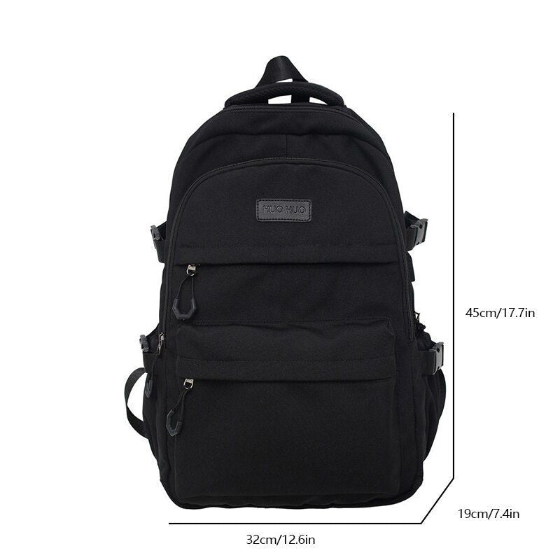 Korean Version Of Harajuku High School Solid Junior High School Student College Style Backpack