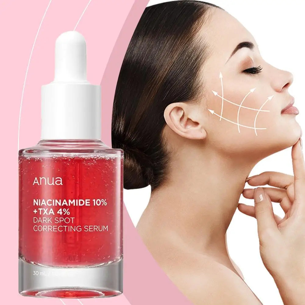 Black Spot Correction Facial Serum Whitening Fade Dark Stain Essence Liquid Reduces Fine Line Improves Dull Skin Face Care Serum