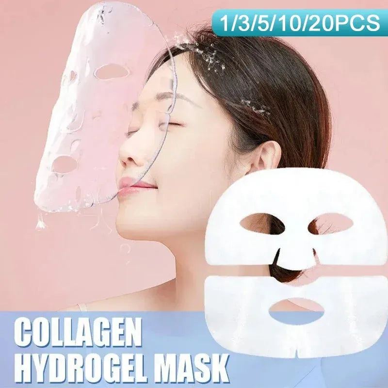 Collagen Hydrogel Mask Set for Hydration Whitening Mask Collagen Anti-Aging Soluble Facial Mask Face Care Product