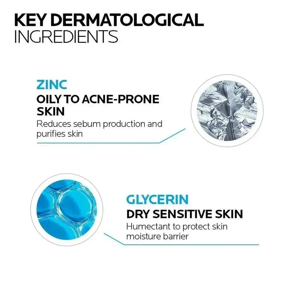 Original Effaclar Oil Control Acne Gel Cleanser Gentle Cleansing Cleanser Purifying Facial Cleanser Skin Care Expert 200ml