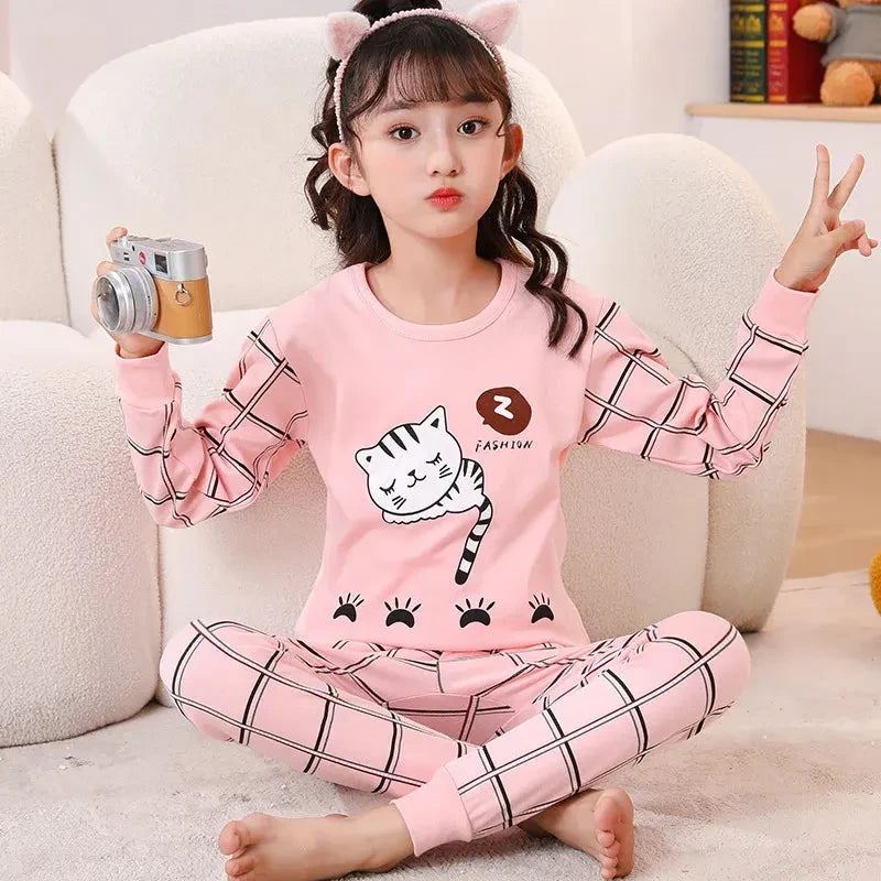 Kids Clothes Children Sets Children's Clothing Boys Girls Cotton Autumn winter Clothing Pants Sleepwear Underwear Christmas Gift