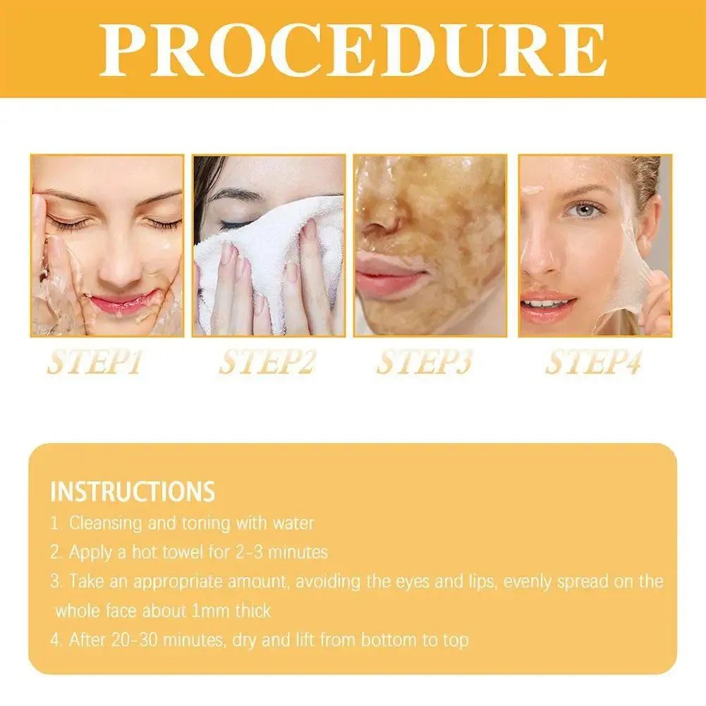 Honey Brighten tear-off mask skin whitening fade spots Firming pores white facial care bright moisturizing clean Beauty T1R7