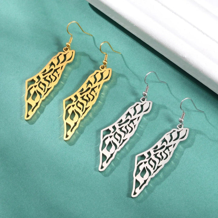LIKGREAT Fashion Hollow Geometry Drop Earrings Simple Cute Steel Color Long Earrings For Women Men Jewelry Party Gifts Wholesale
