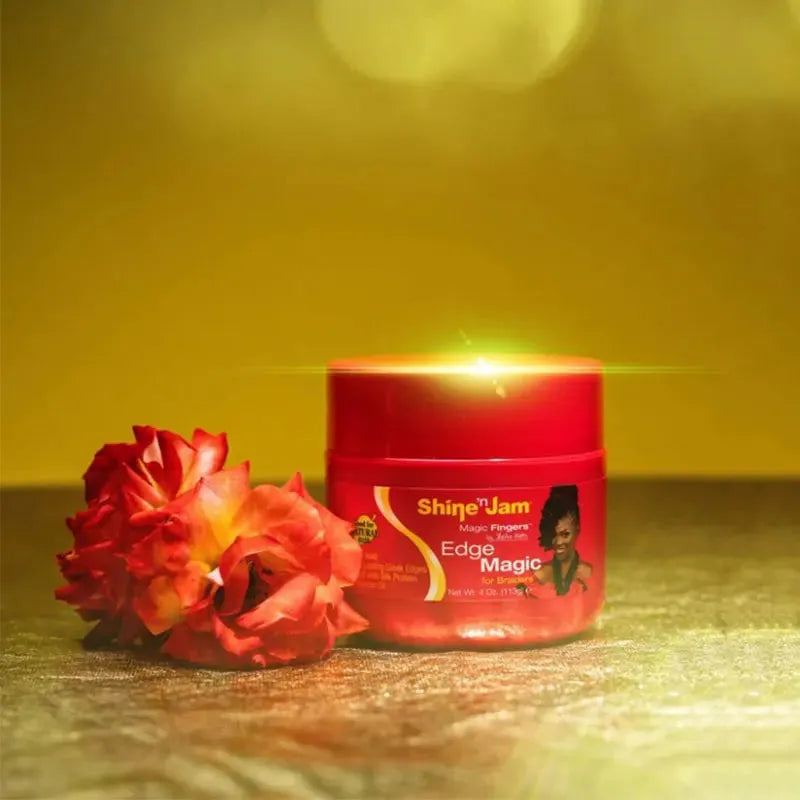 Shine N Jam Magic Fingers for Braiders Strong Hold Braid Gel for Twist Locs Braids Edge Thames Frizz Hair 4Oz./8Oz.