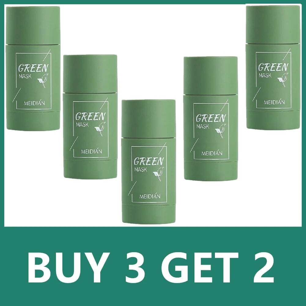 40ml Remove Blackhead Green Tea Solid Mask Clean Stick Mask Facial Dispel Acne Blemish Shrink Pores Korean Skin Care Multipack