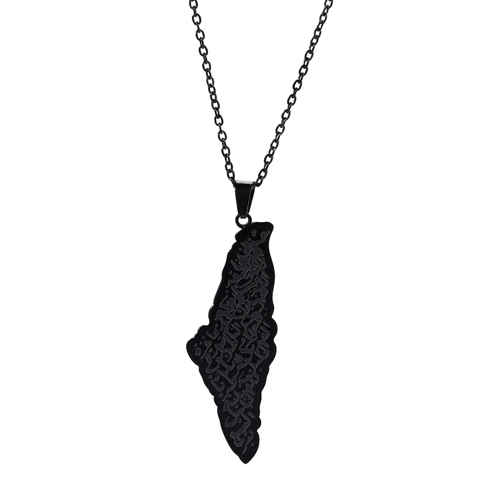 Stainless Steel Map Romantic Necklace Fashion Necklaces For Men Women Palestine Jewelry Gift