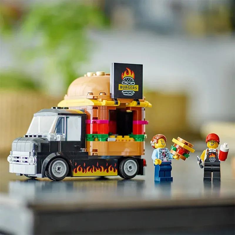 LEGO City 60404 Burger Dining Car Male And Female Puzzle Block Model Assembly Toy
