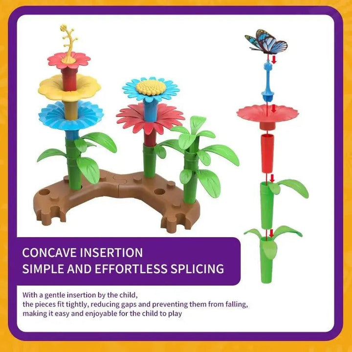 Children's Building Block Assembly Toy Set Creative Puzzle 100 Variety Garden DIY Flower Arrangement Big Granular Granules