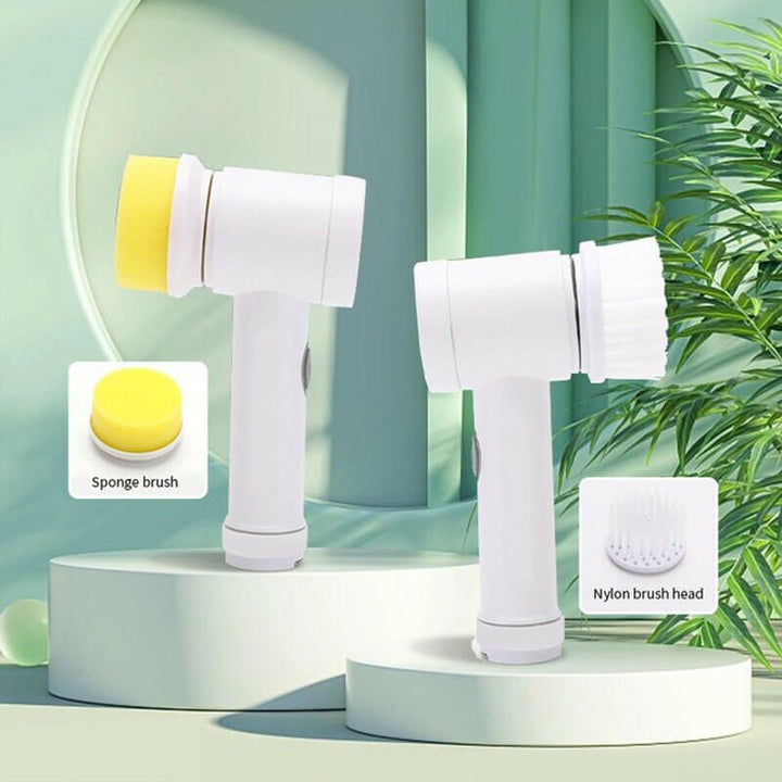 Electric Cleaning Brush Bathroom Wash Brush Kitchen Cleaning Tool USB 5-in-1 Handheld Bathtub Brush Electric Brush Cleaner Sink