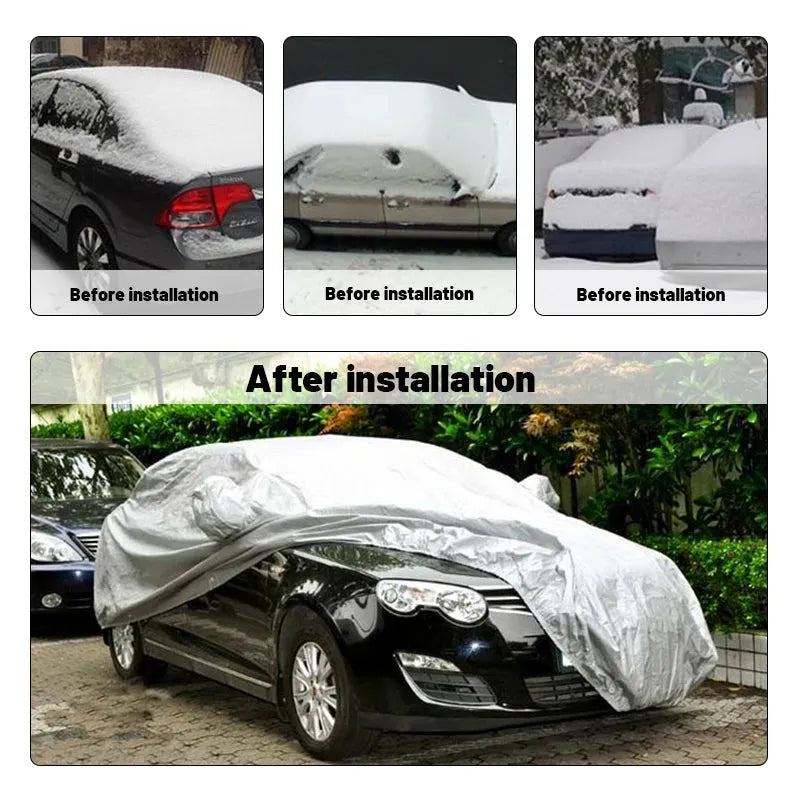 Car Cover Waterproof Outdoor UV Protection Snow Cover Dustproof for Sedan Scratch-Resistant Sedan Suit S/M/L/XL/XXL