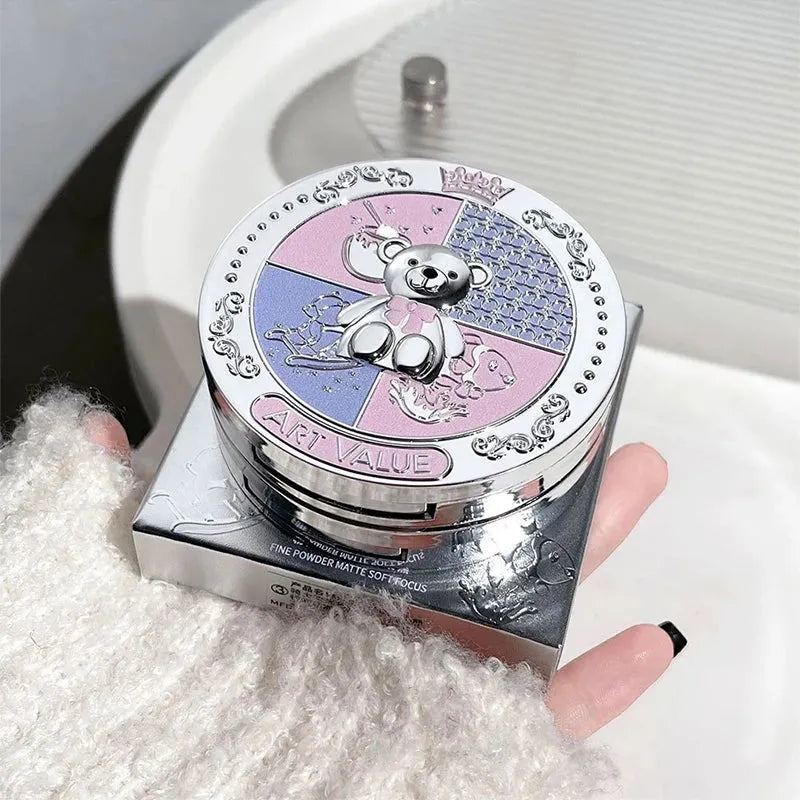 2024 Natural Pink Loose Powder Oil Control Waterproof Mineral Face Pressed Makeup Powder Cosmetic Long Lasting Setting Powder