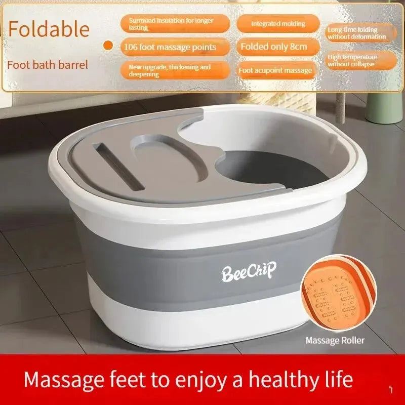 Foot Soaking Bucket Large Capacity Folding Basin Foot Bath Tub Foot Wash Basin Portable Foot Soaking Bucket Footbath Massage