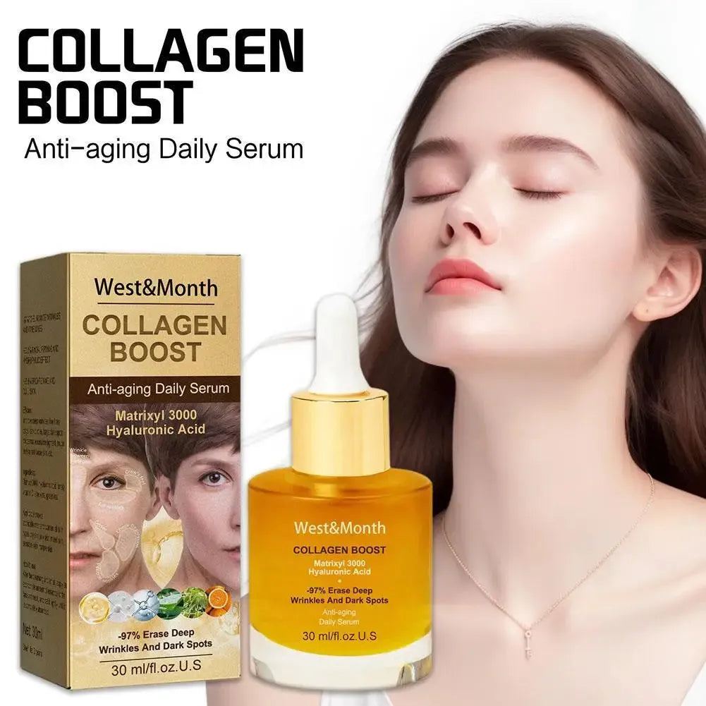 Collagen Essence Moisturizing Hydrating Tightening Korean Facial Serum Brighten Fade Fine Lines Anti-aging Face Care Cosmetics