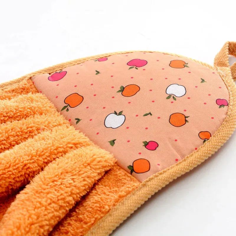 Hand Towel Coral Velvet Bathroom Supplies Soft Absorbent Cloth Dishcloths Hanging Cloth Kitchen Accessories