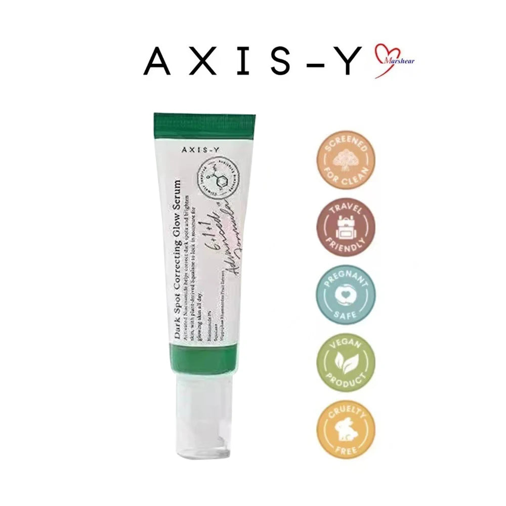 Axis-Y Dark Spot Correcting Glow Serum 50ml Authentic Improves Dull Skin Face Brightening Serum Lightens Soothes Korea Skincare