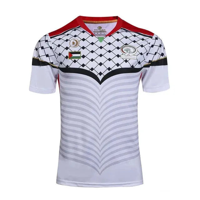 Palestine white and black shirt football shirt Palestine football shirt tracksuit men's T shirt Survetement