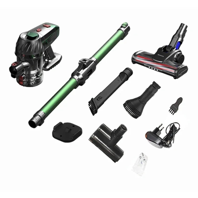 Wireless Portable Handheld Vacuum Cleaner 15kPa Powerful Suction Removable Battery LED Lighting 40min Runtime Home Floor Cleaner