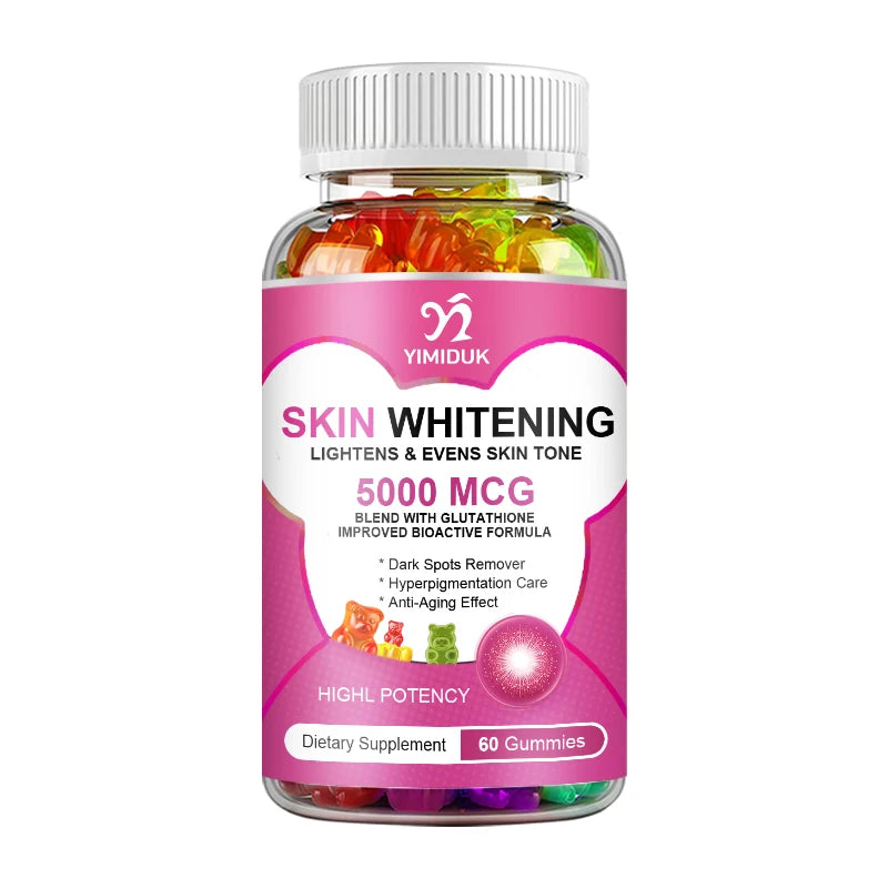 Glutathione Whitening Gummies Effective Skin Lightening Supplement Dark Spots, Hyperpigmentation Treatment Anti-Aging Antioxidan