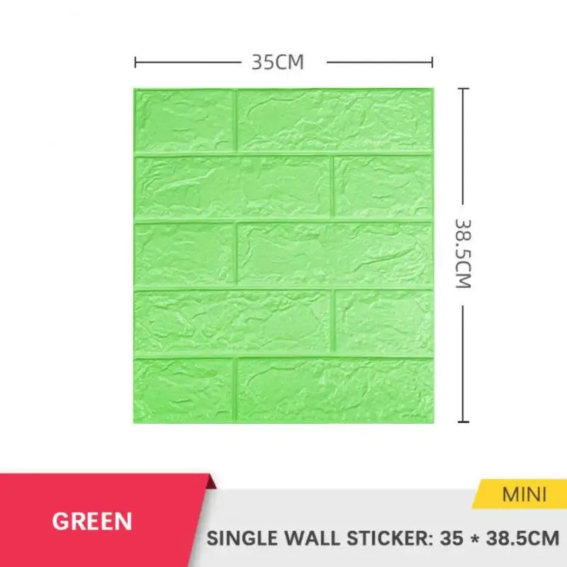 Self-Adhesive Wallpaper 38*35cm*3/5m Continuous Waterproof Brick Wall Stickers Living Room Bedroom Children's Room Home Decor
